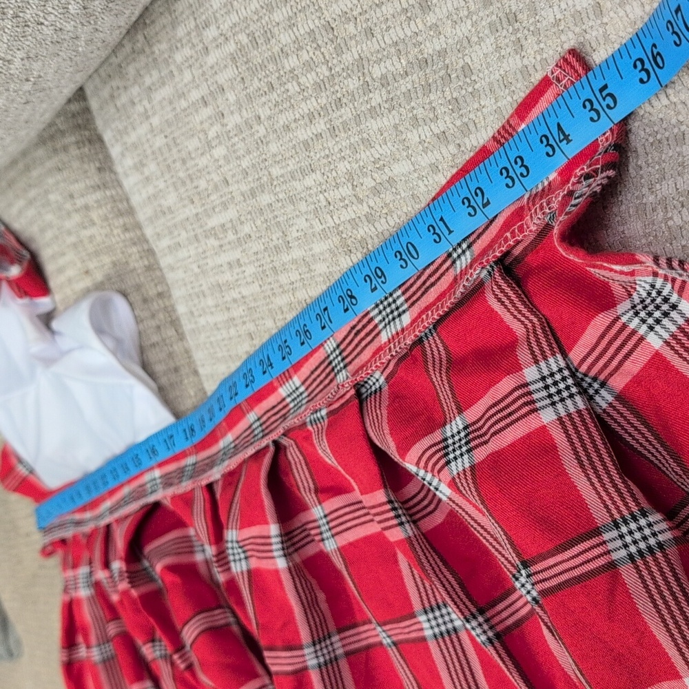 Schoolgirl Crop Top and Plaid Skirt Set - Picture 8 of 9